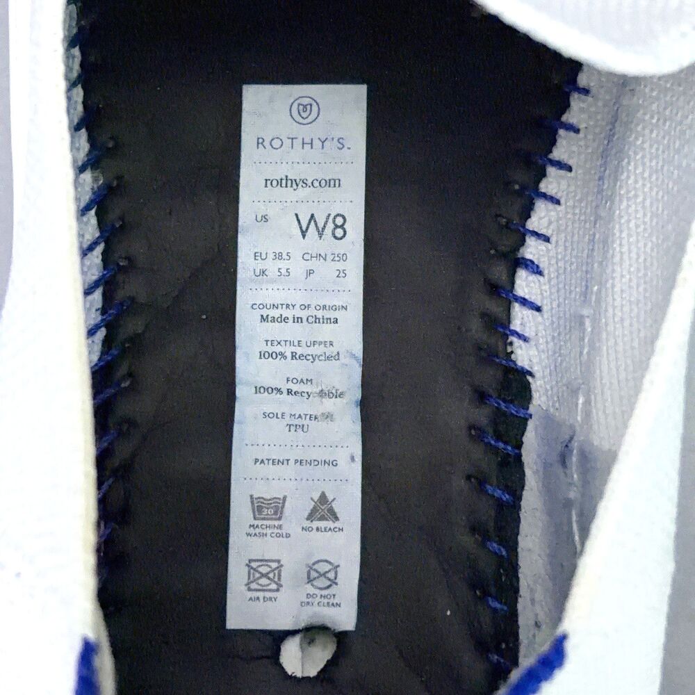 Rothy's Slip-On Shoes Women's Size US 8 White Knit The Original Comfort Sneakers - Picture 6 of 7